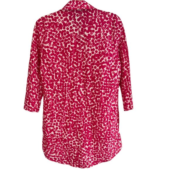 Women's Talbots x‎ Miraclesuit Beach Shirt Playful Dot Size Extra Small - Picture 3 of 6